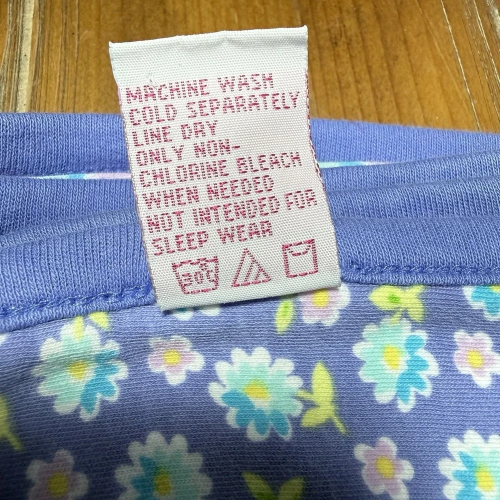 Vtg Gymboree 1998 Watercolors Blanket Orchid Floral Purple Rainbow Tag Rare
